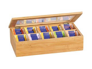 Бамбуковая коробочка для чайных пакетиков 36×20см, высота-9см.