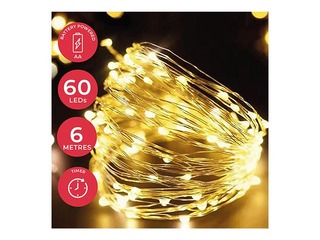 String of lamps, 60LED, 6m, warm white light