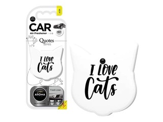 Car air freshener Aroma Car Quotes Cat Fresh Linen