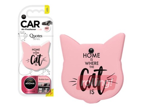 Car air freshener Aroma Car Quotes Cat Bubble Gum