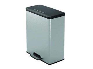 Jäätmekast Deco Bin, metallik, hõbedane, 65l