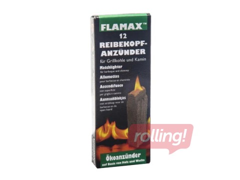 Süütekubud/tikud Flamax, ökoloogilised, 12 tk.