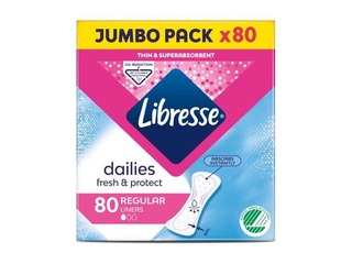 Libresse Normal Regular Jumbo igapäevased pesukaitsed, 80 tk.