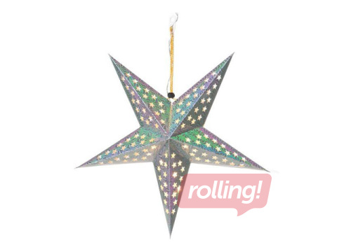 Dekoratsioon TORO, LED täht, hõbedane, Ø43cm