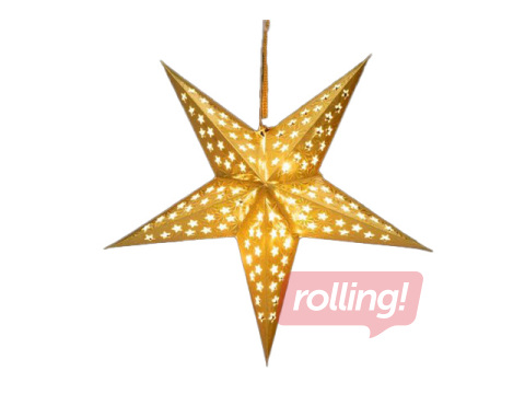 Dekoratsioon TORO, LED täht, kuldne, Ø43cm