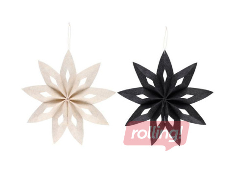 Dekoratsioon Winteria, vildist täht, valge või must, Ø50cm