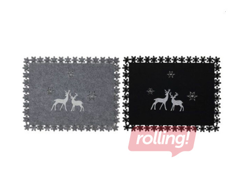 Jõululauaalus, vildist, hall või must, 43x33cm