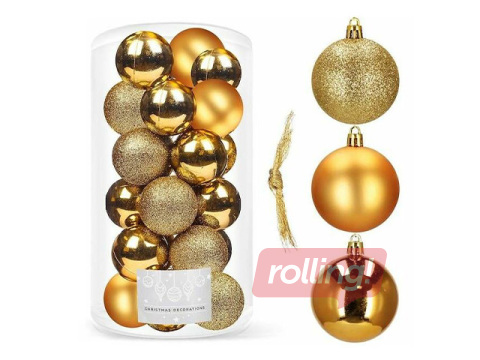 Jõulupuu kaunistused Springos, pallid, kuldsed, 20 tk