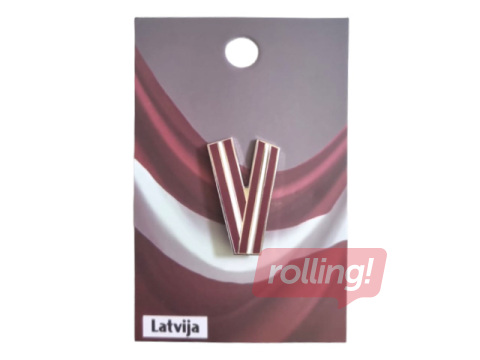 PROMO Rinnamärk Läti lipp, V-kujuline