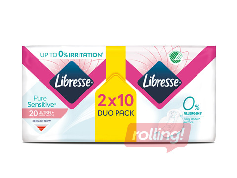 Hügieenisidemed Libresse, Pure Sensitive, Ultra Normal, 20 tk +KAMPAANIA! Osta Libresse hügieenisidemeid ja saa kingitus!