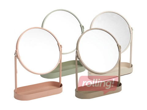 Kosmeetikapeegel koos organiseerijaga, erinevad värvid, Ø19×25cm