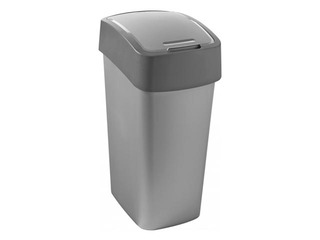 Prügikast Flip Bin, plastik, hõbedane / hall, 45 l