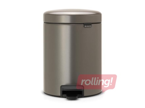 Pedaliga prügikast NewIcon, plaatina, 5l