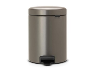 Pedaliga prügikast NewIcon, plaatina, 5l