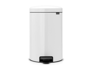 Pedaliga prügikast NewIcon, valge, 20l