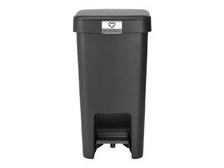 Pedaliga prügikast StepUp, tumehall, 10l