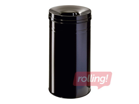 Terasest prügikast, Durable Safe+, must, 60l