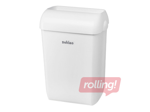 Prügikast Satino, valge, 43l