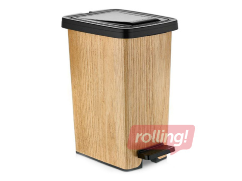 Prügikast jalaga Slim Ozer, puidumuster, 25l