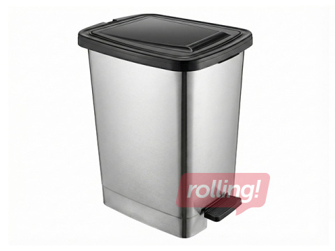 Jäätmekast jalaga Ozer Slim, metallik, 15l