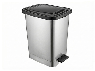 Jäätmekast jalaga Ozer Slim, metallik, 15l