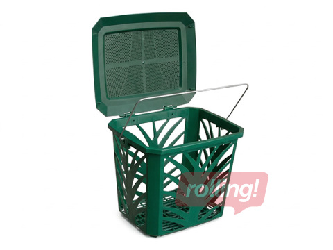 Biojäätmete konteiner BioBag MaxAir, kaanega, roheline, 7l