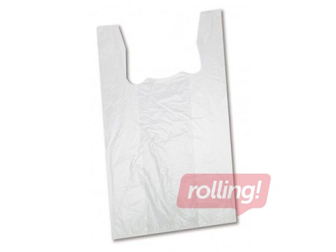 Sangadega kilekotid HDPE, 25x12x45 cm, 10 mic., 100 tk., valge