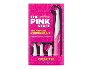 Electric cleaning brush with 4 cleaning tips, The Pink Stuff
