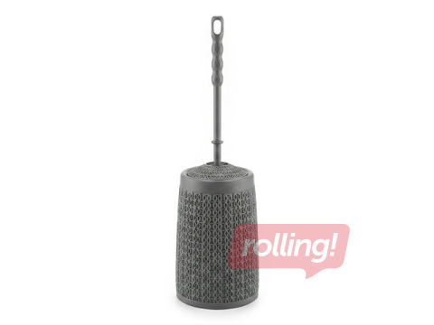 WC-hari Dunyaplastik, hoidikuga, plast, kootud mustriga, tumehall