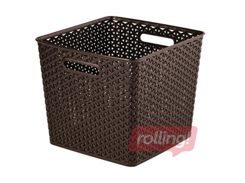 Korv My Style square, 25 l, 35,5 x 32,5 x 28 cm, tumepruun