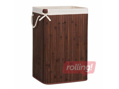 Pesukorv Springos, kaanega, pruun, bambus, 72l