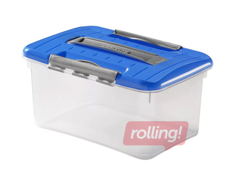Hoiukast Curver Hobby Optima, kaane ja käepidemega, läbipaistev, sinine, 15l