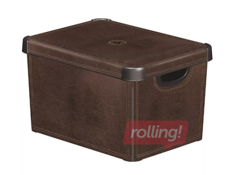Hoiukast Curver Deco Stockholm L, kaanega, pruun, 22l