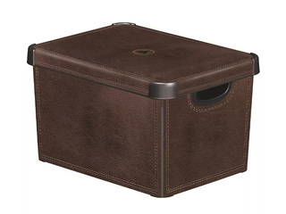 Hoiukast Curver Deco Stockholm L, kaanega, pruun, 22l