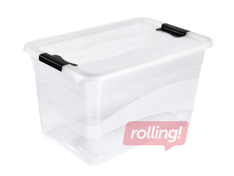 Hoiukast Keeeper Cornelia, kaanega, läbipaistev, 52l