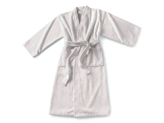 Froteehommikumantel, ilma kraeta, valge, suurus M