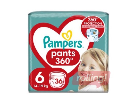 Mähkmed Pampers Maxi Pack 6 (14-19 kg) püksmähkmed, 36 tk