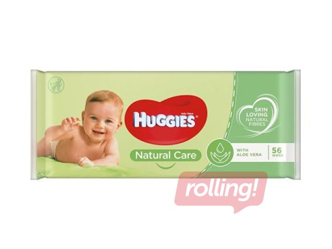 Niisked salvrätikud Huggies Natural Care, 56 tk