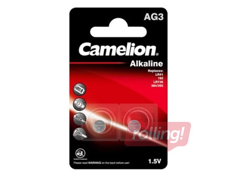 Батарейки Camelion, таблетка, LR41, 1.5V Alkaline, 2 шт.
