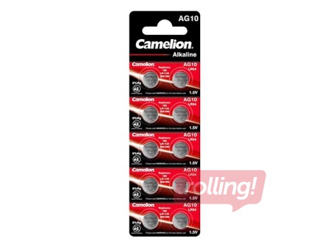 Patareid Camelion LR54, 1.5V, 10 tk.