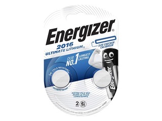 Patarei Energizer Ultimate Lithium, nööppatarei, CR 2016, 2 tk. 