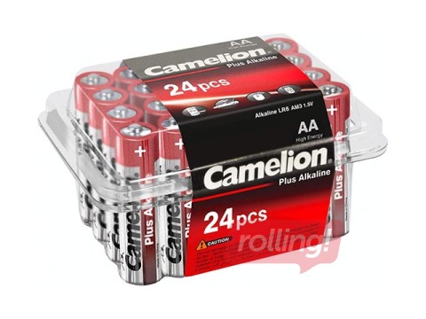 Батарейкa Camelion Alkaline, AA B24, 1,5V, 24 шт.