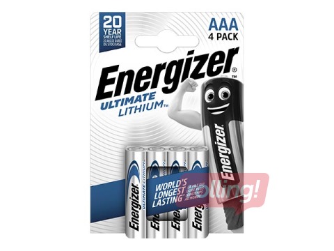 Patarei Energizer Ultimate Lithium, AAA, (4 tk)