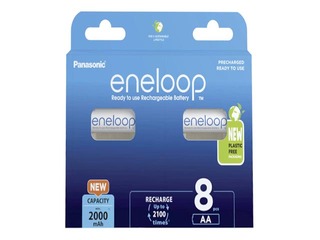 Laetavad patareid Panasonic Eneloop BK-3MCDE/8BE, 2000mAh, NiMH, AA, 8 tk.