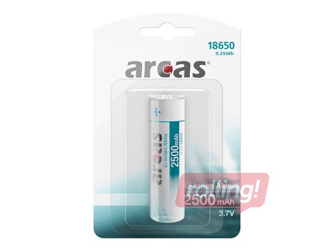 Laetav patarei Arcas 18650 3.6V 2500mAh Li-Ion PCB