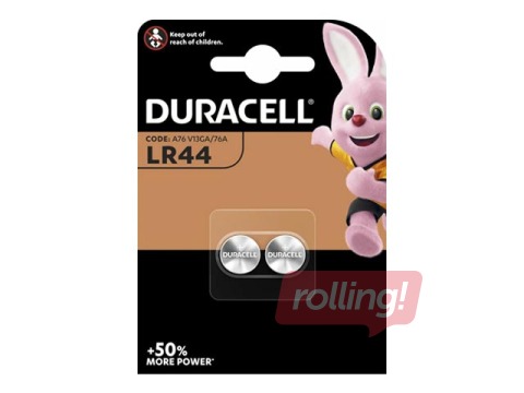 Patareid Duracell LR44, 1,5V (2 tk)