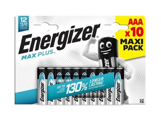 Patareid Energizer, Max Plus, AAA, 1.5V, 10 tk.