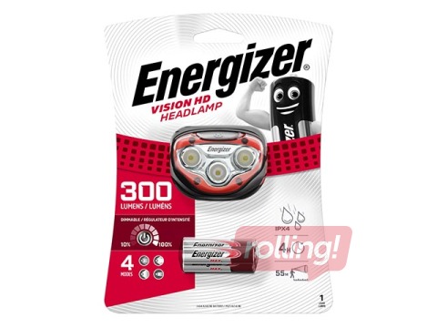 Pealamp Energizer Vision HD, 300 lm, 3 x AAA