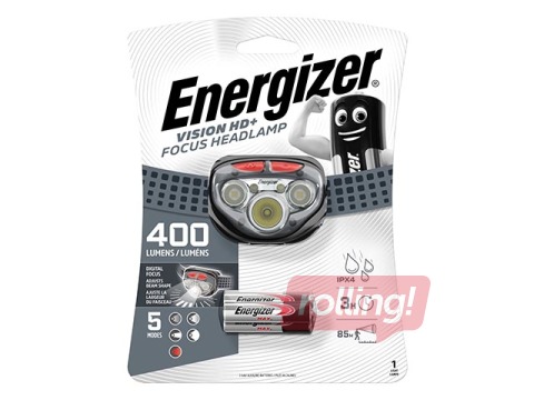 Energizer Vision HD Focus pealamp, 400 lm, 3 x AAA