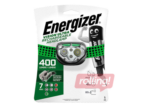 Energizer Vision Ultra HD laetav pealamp, 400 lm